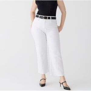 J. Crew Curvy slim wide-leg jean in white